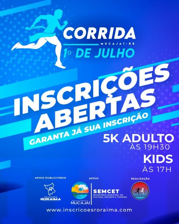 Corrida 1º DE JULHO Mucajaí-RR 2025 2ª Edição